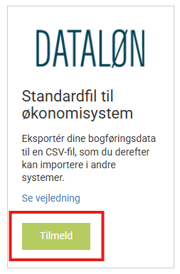 standardfil til økonomisystem