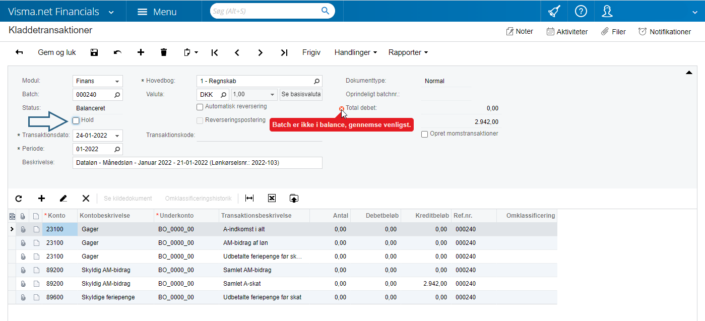 Vejledning - Kladdetransaktion kunne ikke frigives 003